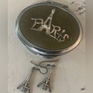 Paris .925 Silver Eiffel Tower Earrings stamped designer